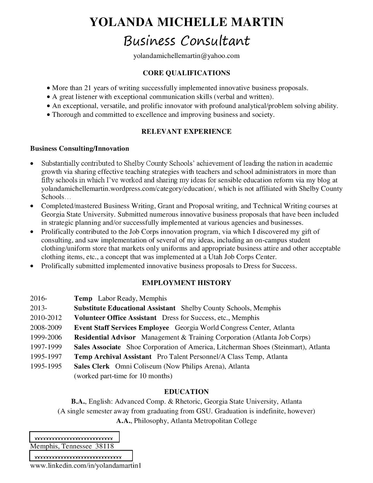 Lapse in employment history resume